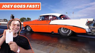Racing My Dad’s 3000hp Twin Turbo 56 Chevy For The First Time!